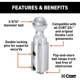 Purchase Top-Quality Double Lock Gooseneck Ball by CURT MANUFACTURING - 60616 pa6