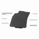 Purchase Top-Quality VAICO - V58-0021 - 1st & 2nd Row Black Rubber Floor Mat Set pa3