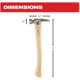 Purchase Top-Quality MILWAUKEE - 48-22-9419 - 19oz Milled Face Hickory Handle Framing Hammer pa5