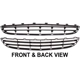 Purchase Top-Quality Front Bumper Grille - GM1036115 pa6