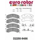 Purchase Top-Quality Plaquettes avant en céramique par EUROROTOR - ID2250HS pa1