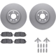 Purchase Top-Quality DYNAMIC FRICTION COMPANY - 4312-73054 - Front Disc Brake Kit pa1