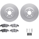 Purchase Top-Quality DYNAMIC FRICTION COMPANY - 4512-73138 - Front Disc Brake Kit pa1