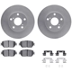 Purchase Top-Quality DYNAMIC FRICTION COMPANY - 4512-76100 - Front Disc Brake Kit pa1