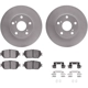 Purchase Top-Quality DYNAMIC FRICTION COMPANY - 4512-76100 - Front Disc Brake Kit pa4