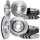 Purchase Top-Quality DYNAMIC FRICTION COMPANY - 6304-03078 - Front and Rear Disc Brake Kit pa1
