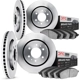 Purchase Top-Quality DYNAMIC FRICTION COMPANY - 6304-76065 - Front and Rear Disc Brake Kit pa1
