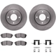 Purchase Top-Quality DYNAMIC FRICTION COMPANY - 6312-67082 - Front Disc Brake Kit pa4