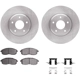 Purchase Top-Quality DYNAMIC FRICTION COMPANY - 6312-67087 - Front Disc Brake Kit pa4