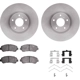 Purchase Top-Quality DYNAMIC FRICTION COMPANY - 6312-67115 - Front Disc Brake Kit pa3