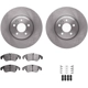 Purchase Top-Quality DYNAMIC FRICTION COMPANY - 6312-73070 - Front Disc Brake Kit pa5