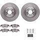 Purchase Top-Quality DYNAMIC FRICTION COMPANY - 6312-73072 - Front Disc Brake Kit pa2