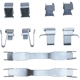 Purchase Top-Quality Front Disc Hardware Kit by DYNAMIC FRICTION COMPANY - 340-76023 pa2