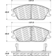 Purchase Top-Quality Front Disc Pads by CENTRIC PARTS - 500.04400 pa1