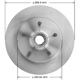 Purchase Top-Quality BENDIX GLOBAL - PRT1921 - Disc Brake Rotor and Hub Assembly pa2