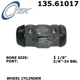 Purchase Top-Quality Front Right Wheel Cylinder by CENTRIC PARTS - 135.61017 pa1