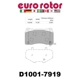 Purchase Top-Quality Plaquettes avant semi-métallique par EUROROTOR - F1D1001 pa3