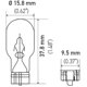 Purchase Top-Quality HELLA - 912 - Back Up Light Bulb pa2
