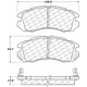 Purchase Top-Quality Front Super Premium Ceramic Pads by CENTRIC PARTS - 105.04701 pa1