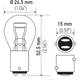 Purchase Top-Quality HELLA - 7225 - Tail Lamp Bulb pa2