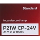 Purchase Top-Quality Clignotant avant (paquet de 10) de PHILIPS - P21WCP24V pa1