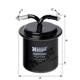 Purchase Top-Quality HENGST FILTER - H285WK - In-Line Fuel Filter pa1