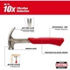 Purchase Top-Quality MILWAUKEE - 48-22-9019 - Smooth Face Hybrid Claw Finish Hammer pa6