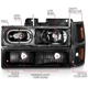 Purchase Top-Quality ANZO USA - 111507 - Black Halo Euro Headlights with Turn Signal/Parking and Corner Lights pa2