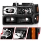 Purchase Top-Quality ANZO USA - 111507 - Black Halo Euro Headlights with Turn Signal/Parking and Corner Lights pa3