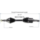 Purchase Top-Quality GSP NORTH AMERICA - NCV10615 - CV Axle Assembly - Front Left pa2