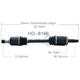 Purchase Top-Quality TRAKMOTIVE - HO8166 - CV Axle Shaft pa2