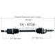 Purchase Top-Quality TRAKMOTIVE - SK8038 - CV Axle Shaft pa2