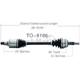 Purchase Top-Quality TRAKMOTIVE - TO8186 - CV Axle Shaft pa3