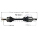 Purchase Top-Quality TRAKMOTIVE - TO8334 - CV Axle Shaft pa3