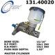 Purchase Top-Quality New Master Cylinder by CENTRIC PARTS - 131.40020 pa9