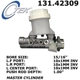 Purchase Top-Quality New Master Cylinder by CENTRIC PARTS - 131.42309 pa9