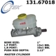 Purchase Top-Quality New Master Cylinder by CENTRIC PARTS - 131.67018 pa8