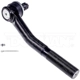 Purchase Top-Quality Outer Tie Rod End by DORMAN PREMIUM - T3496PR pa2