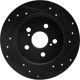 Purchase Top-Quality DYNAMIC FRICTION COMPANY - 633-76083L - Rear Disc Brake Rotor pa1