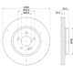 Purchase Top-Quality HELLA PAGID - 355134522 - Rear Disc Brake Rotor pa2