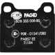 Purchase Top-Quality HELLA PAGID - 355008801 - Rear Disc Pads pa16