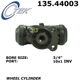 Purchase Top-Quality Cylindre de roue arrière gauche par CENTRIC PARTS - 135.44003 pa1