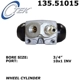 Purchase Top-Quality Rear Left Wheel Cylinder by CENTRIC PARTS - 135.51015 pa4