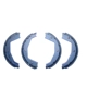 Purchase Top-Quality DYNAMIC FRICTION COMPANY - 1902-0826-00 - True-Arc Parking Brake Shoes pa1