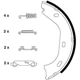 Purchase Top-Quality Rear Parking Brake Shoes by HELLA PAGID - 355050001 pa9