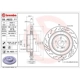 Purchase Top-Quality Rear Premium Rotor by BREMBO - 09.A822.11 (1 Qty) pa9