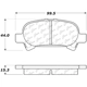 Purchase Top-Quality CENTRIC PARTS - 102.08280 - Rear Disc Brake Pad Set pa6