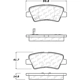 Purchase Top-Quality CENTRIC PARTS - 105.14450 - Rear Disc Brake Pad Set pa13