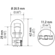 Purchase Top-Quality HELLA - 7443NA - Daytime Running Light Bulb pa2