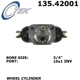 Purchase Top-Quality Cylindre de roue arrière par CENTRIC PARTS - 135.42001 pa2